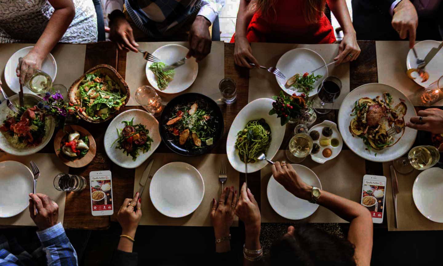 People eating takeaway ordered on App4takeaways app