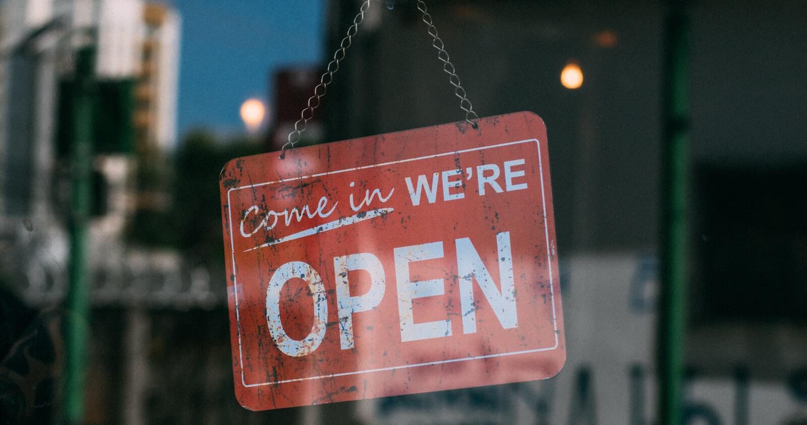 we are open sign