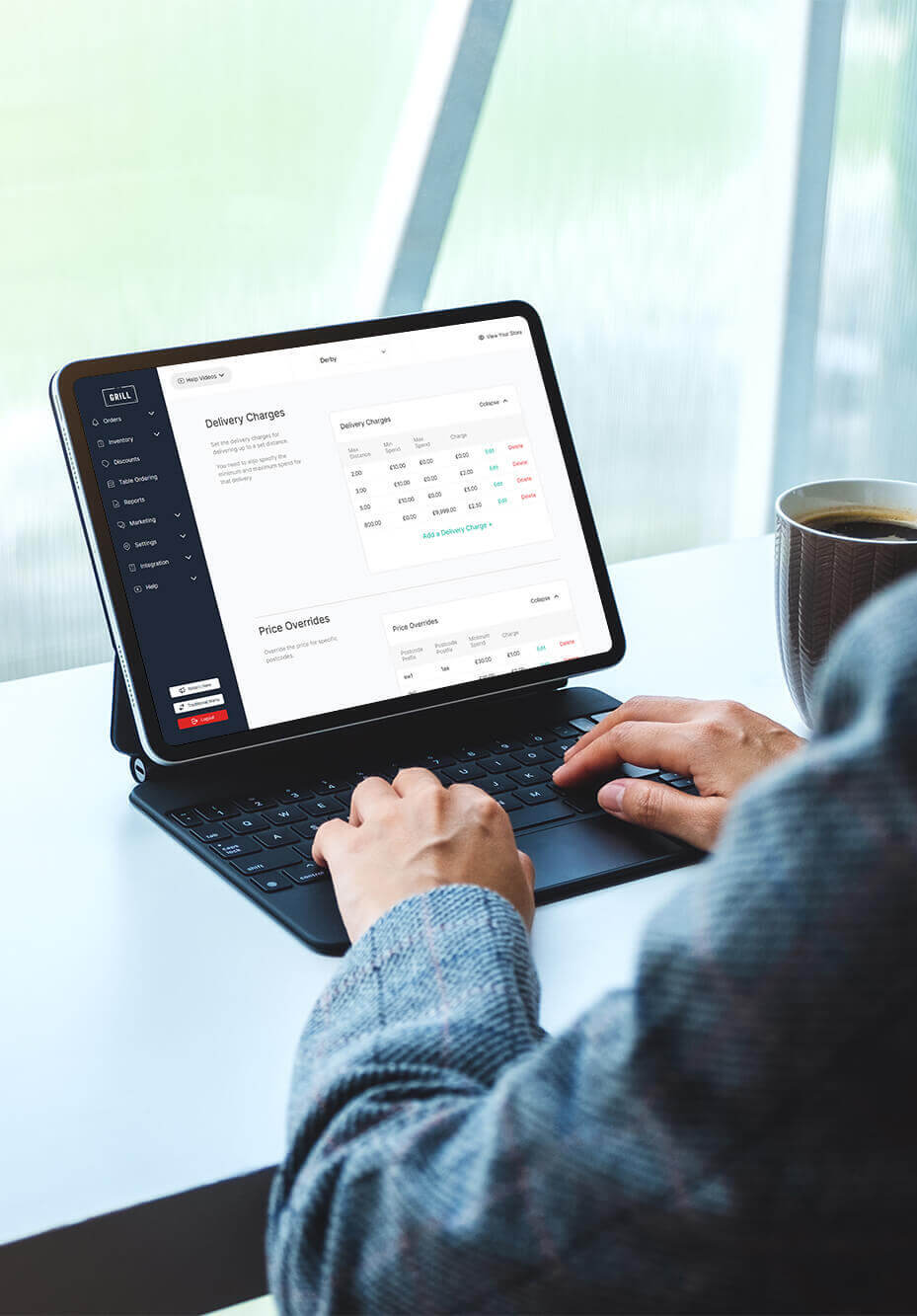 delivery area management with App4