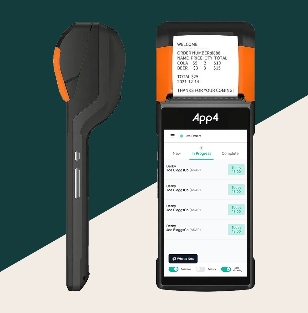 App4 online ordering terminal.